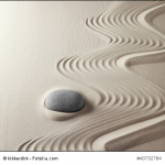 Zen Garten - Sand und Stein